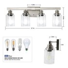 4 Lights 24   Vanity Light Polished Nickel For Bathroom Mirror Wall Lamp Fixture