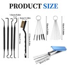 Carburetor Cleaning Kit  Carb Cleaner Tool Set   With 23 Needles 5 Nylon Brushes