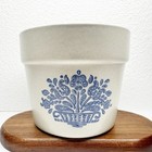 Vintage 80s 1982 Pfaltzgraff Floral Basket Stoneware Flower Pot