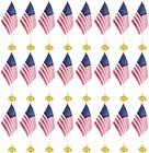 24 Pack Us Desk Flags small Mini American Deluxe Table Flags Set With Stand Usa