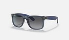 Ray-ban Justin Classic Transparent Blue grey Gradient Polarized 54 Mm Rb4165