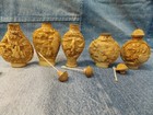Chinese Carved Snuff Bottles Antique Vintage Set Of 5