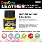 Lemon Yellow Premium Acrylic Leather Shoe Paint  2 Oz - Sneakers  Jackets  Bags
