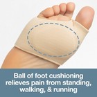 Fabric Metatarsal Sleeve Gel Cushion Ball Of Foot Pain Relief Pads 1 Pair