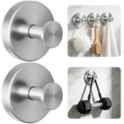 Suction Cup Hooks For Shower  No-drill Removable Towel Hook For 2 Pack Silver