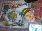 Hawaiiian Collectibles Lot- Sculpture pillow Cover  Obama  Hula Book  Placemat 