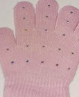 Pink Ab Rhinestones Elementary Size Children Gloves 