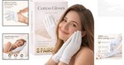 Gentle White Cotton Moisturizing Gloves - 8 Pairs For Dry Skin Overnight Relief