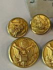 Vintage Us Army Great Seal Eagle 10 Buttons Brass Military Uniform Wwi Wwii