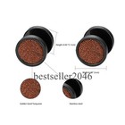 2pcs Stainless Steel Turquoise Stone Barbell Stud Earrings For Men Women Pierced
