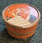 Vintage Three Flowers Rouge Compact face Powder Richard Hudnut 1930s jewelry Box