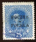 Poland 1919 Poczta Polska Overprinted On Austria 1916 Stamp Scott  58 Used   577