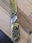 Antique Meiji Era Shakudo Japanese  Engraved Page Turner Letter Opener 11 5  
