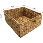 Ehemco Water Hyacinth Storage Wicker Baskets  Natural  Set Of 6 collectible 3t3b