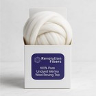 Revolution Fibers Merino Wool Roving 1 Lb  16 1 Oz  Bundle  White 