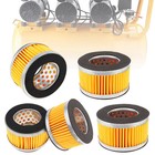 5pcs Air Compressor Intake Paper Filter Element Piston Type Replacement Part