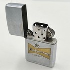 Vintage 1968 Budweiser Zippo Lighter  Used  Spark Checked