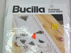 Bucilla Table Runner Stamped Cross Stitch Kit Christmas Tree Napkins Nos Vintage