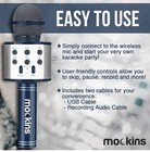 Mockins Navy Bluetooth Karaoke Microphone For Kids With Built In Speaker 