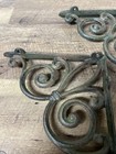 Vintage Set Of Cast Iron Garden Corner Brace Bracket Corbels 11 3 8   x7 75   