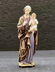 St Joseph Child Jesus Statue Catholic Saint Figure Religious Handpainted 22cm