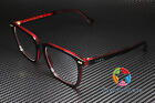 Gucci Gg0737o 014 Rectangular Squared Black Red Demo Lens 56 Mm Men s Eyeglasses