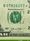 2013 B Duplicate Print Error Star Note Washington D c B 07826207  Fancy Serial