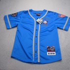 Negro League Baseball Jersey Mens L Blue Button Up St Louis Stars Throwback
