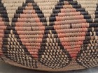 Zulu Handmade Woven Basket Bowl Black Beige Red Geometric Pattern