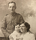 Wwi British Army Sergeant Family Photo Postcard     Isle Of Wight  Ventnor