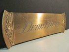 Vintage Funeral Casket Plate Dear Wife Ornate Coffin Marker Mortuary Undertaker