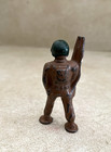 Vintage Barclay  Manoil Cast Lead Army Soldier Carrying The American Flag
