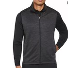 Pga Tour Men   s Xl New Golf Vest Black Caviar Heather Gray Full Zip Gift