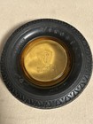 Vintage Firestone Amber Glass Heavy Duty 6 00-18 Tire Ashtray