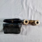 Antique Audemair Paris Mother Of Pearl Opera Glasses Binoculars W  Leather Case