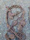 2 Vintage Antique Architectural Decorative Ornamental Cast Iron Panel