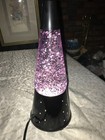 1999 Lava Lamp Original Wizard  33w 32oz Pink purple Liquid Silver Glitter 14   t