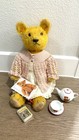 Vintage Mohair Golden Plush Teddy Bear Glower Still Works Fully Jointed 1900   s
