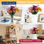16 Pcs Artificial Flowers For Outdoors  Uv Resistant Fake Pansy Silk Flowers  Re