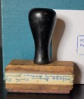 Vintage United States Post Office Wooden Handled Rubber Ink Stamp  postage Due 