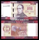 Liberia 5 Dollars 2016  Unc  5 Pcs Lot P-31  New Design