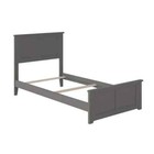 Madison Twin Xl Traditional Bed With Matching Foot Board In Grey
