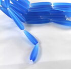 Tear Drop Beads  38mm   Pacific Blue W frosted Matte Sea Glass  Finish  5 Pcs