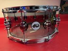 Dw Design Series Acrylic Snare Drum - 6 5 Inches X 14 Inches  Smoke Glass