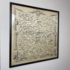 Framed 1911 Turkish Tobacco Silk Pillow Top Stage   Film  all Stars  Autographs