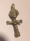 Vintage 2  African Ashanti Brass Fertility Pendant