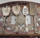 38 Silverplate Serving Pieces Flatware Mixed Lot 4 5 Lb Wedding  Crafts  Resale