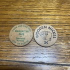 Wooden Nickel Token Lot  - Deadwood  S d  Wood Coin - 1876 Cafe Token