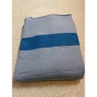 Early s Witney Point Blanket Grey Blue 4 Point Pure Wool Made In England Vintage