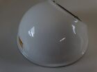 Vintage White Enamel Porcelain Angled Light Fixture Shade Gas Station Barn 10 